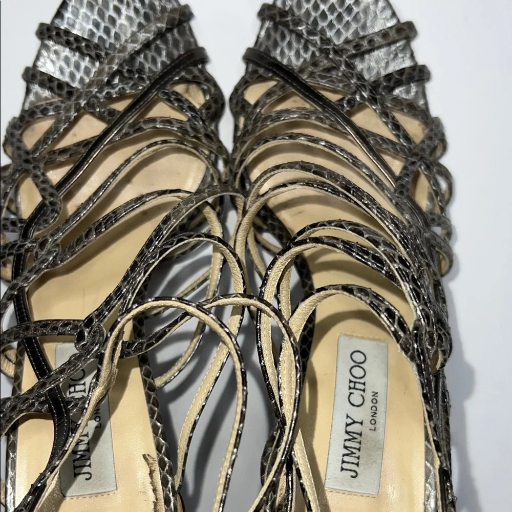 Women’s Jimmy Choo Black Snakeskin Heels size 39 - Picture 9 of 11